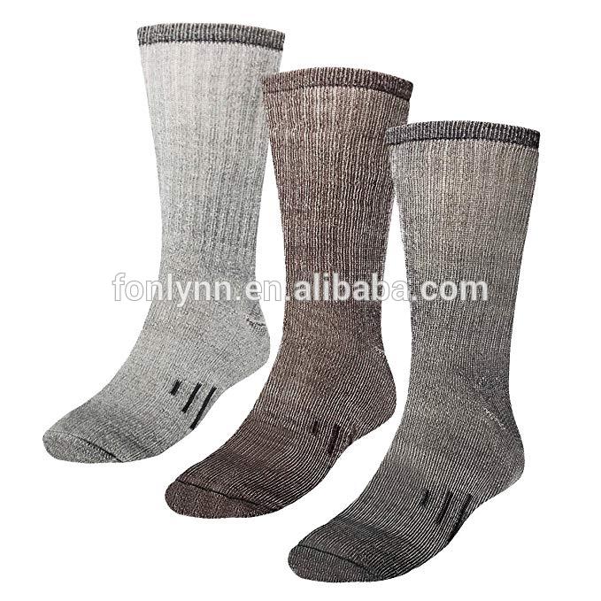 Custom Mens crew dress warm thermal winter design your own hiking sport athletic merino wool socks