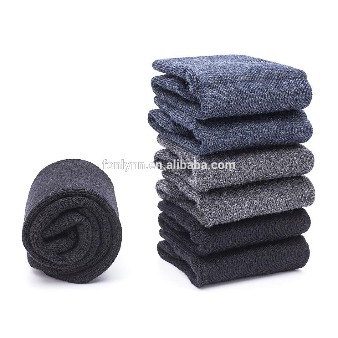 Sport Breathable Crew Mens Business Casual Merino Wool Socks