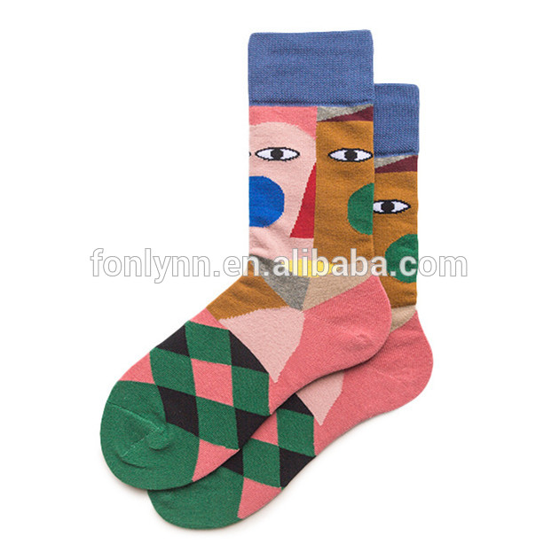 Men's Dress Colorful Funky Cotton Fashion Patterned Socks