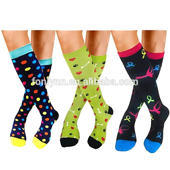 3 pairs 20-30mmHg For Women&Men - Best for Running,Travel,Cycling,Pregnant Compression Socks