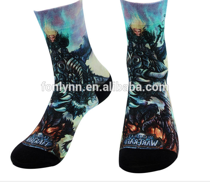 Wholesale Custom Print Sports Sublimation Athletic full all over print socks