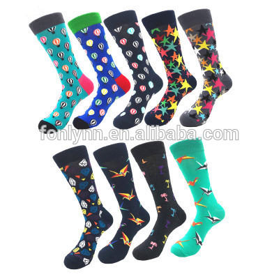 wholesale cool funny new design happy custom cotton cheap mens designer socks